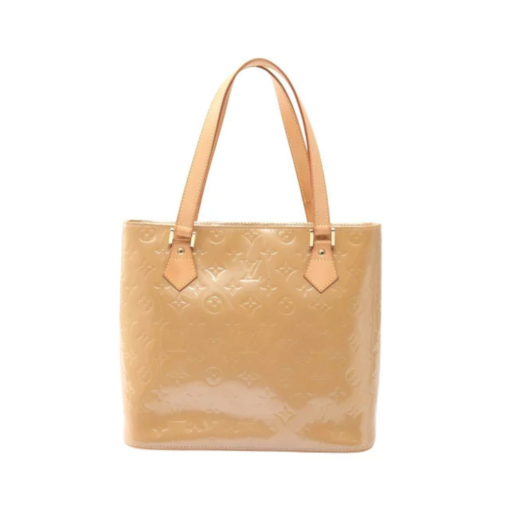 Louis Vuitton Houston Handbag Leather Vernis Beige Cream
